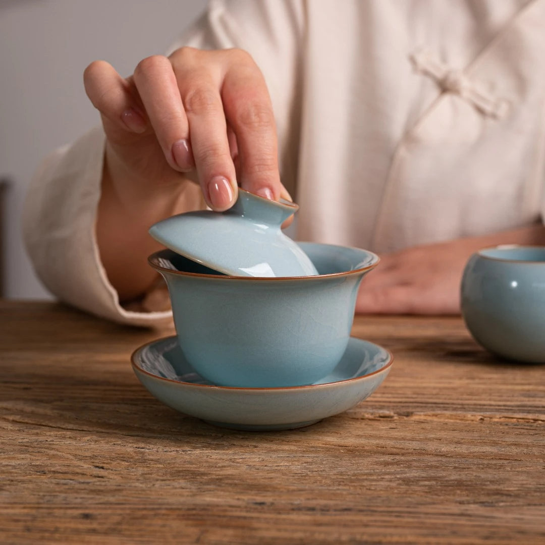 Unique pottery teapot, no two are exactly alike.