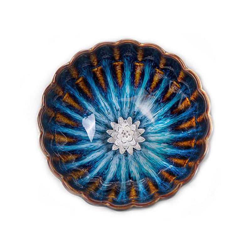 Lotus-designed Jian Zhan tea cup