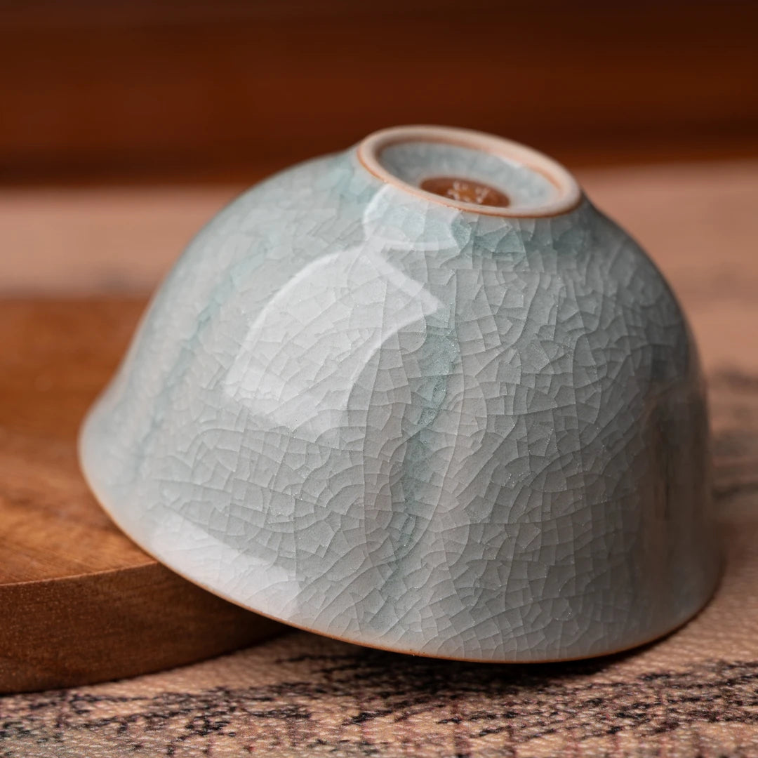 Chinese celadon teacup, jade-like finish for premium tea