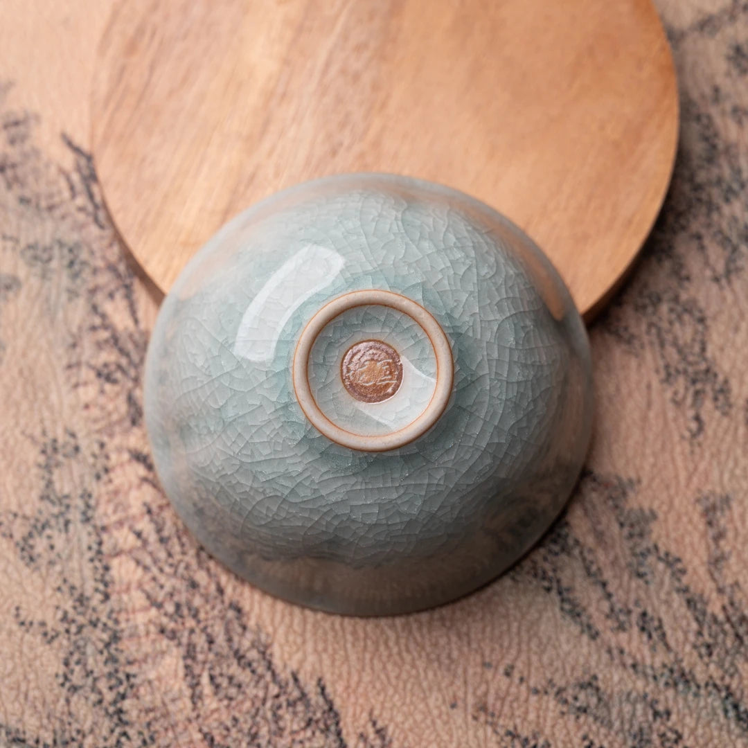 Song Dynasty inspired Ru Yao teacup for gong fu cha