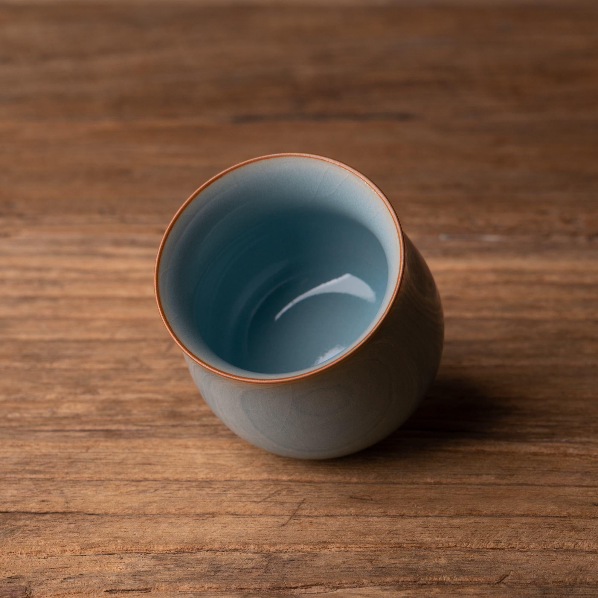Artisanal tea cup, showcasing beautiful handmade craftsmanship