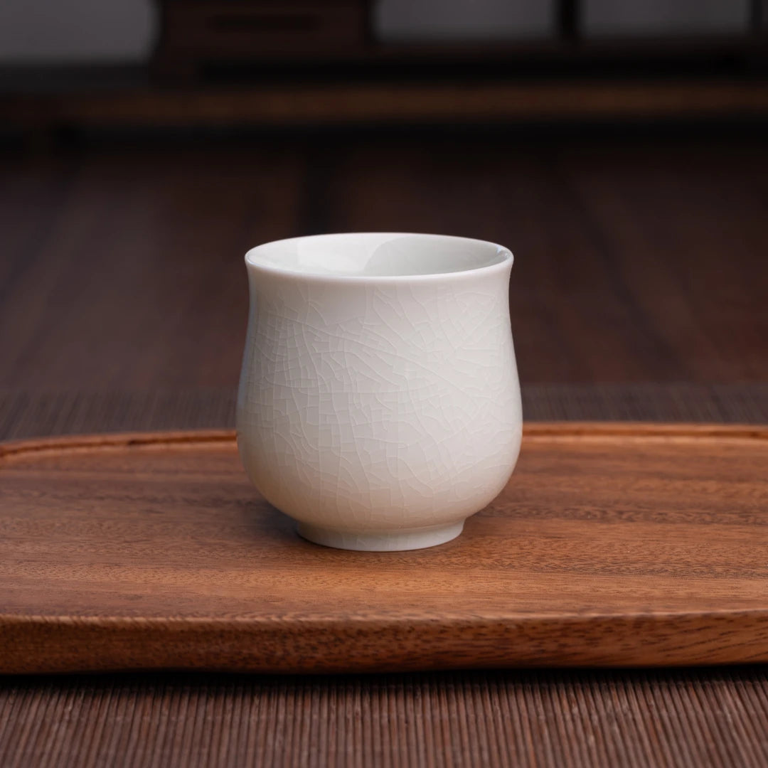 Handmade tea cup with subtle natural imperfections that add charm