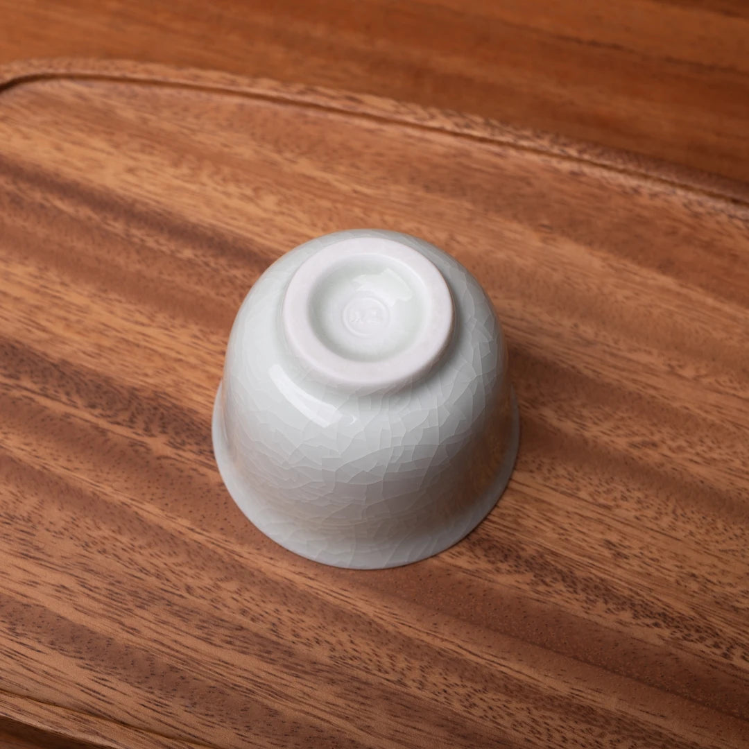 One-of-a-kind pottery tea cup, thrown and glazed by hand