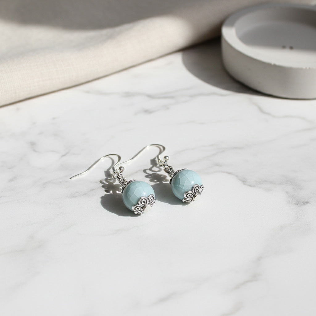 Light blue Earrings ES001