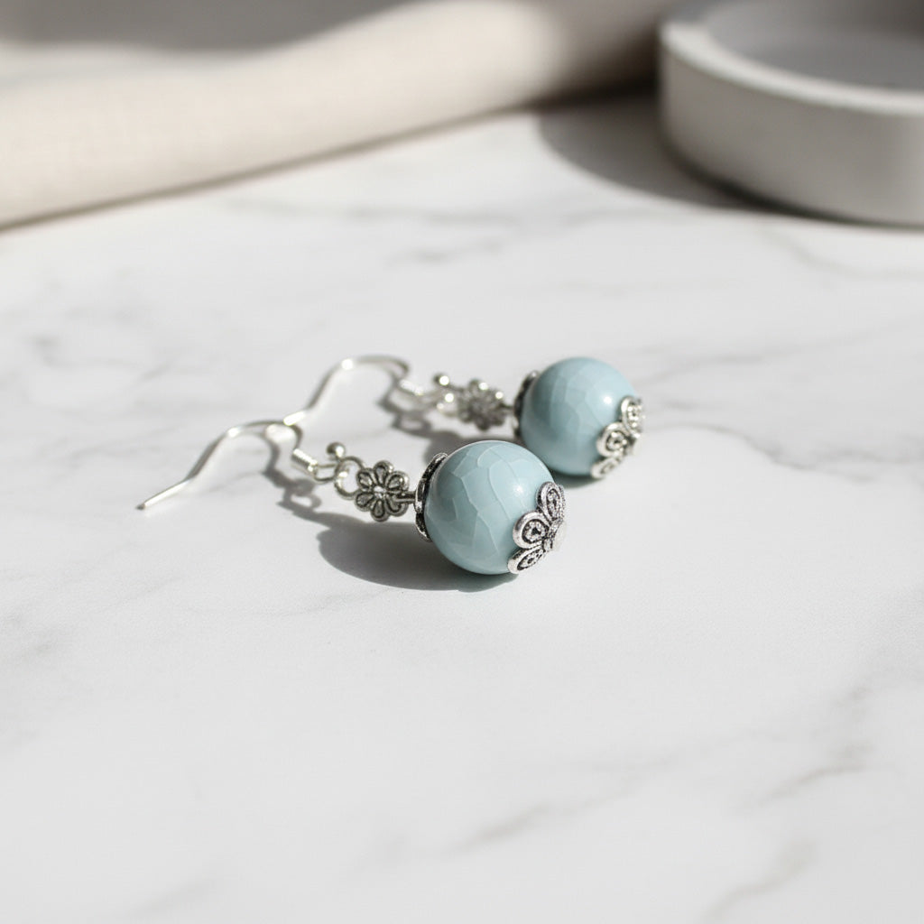 Light blue Earrings ES001