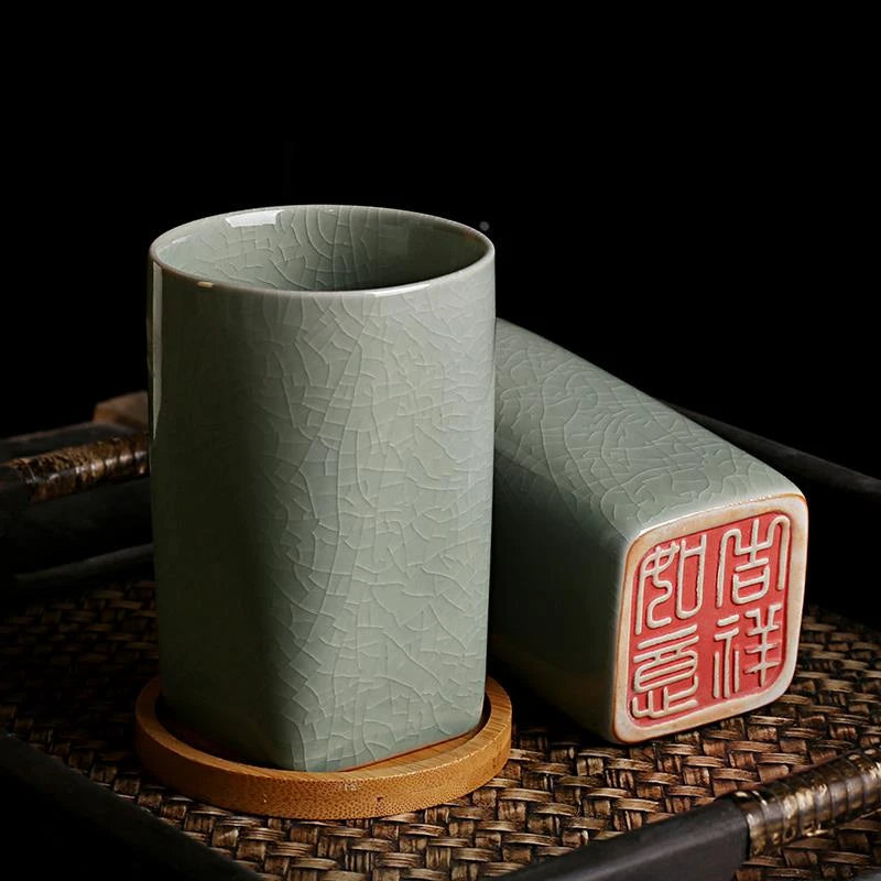 Ceramic cola cup with classic design, perfect for soda and iced drinks.