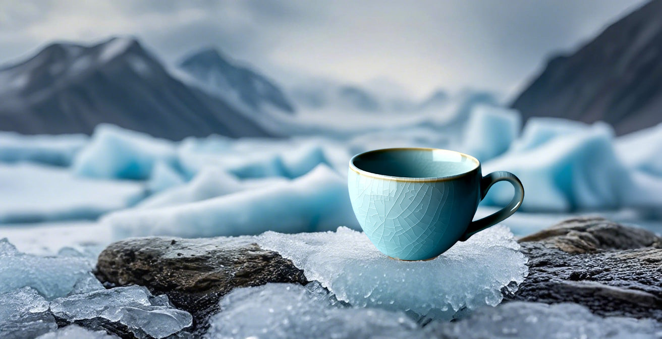 Ru ware with iceveins, frost that blooms with time