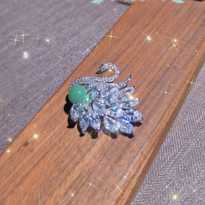 Light blue&Green Brooches 100633/100632