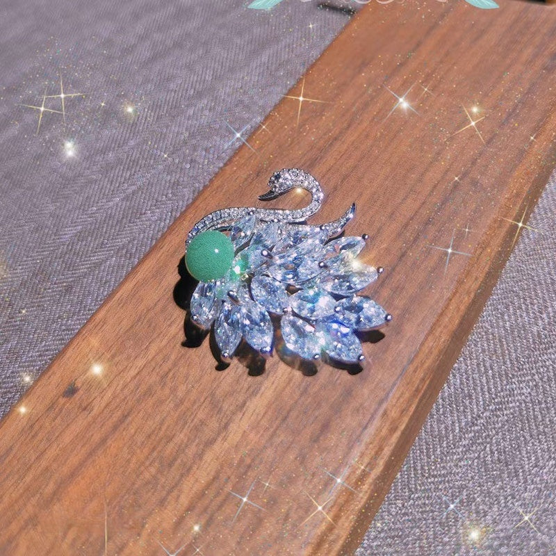 Light blue&Green Brooches 100633/100632