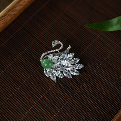 Light blue&Green Brooches 100633/100632