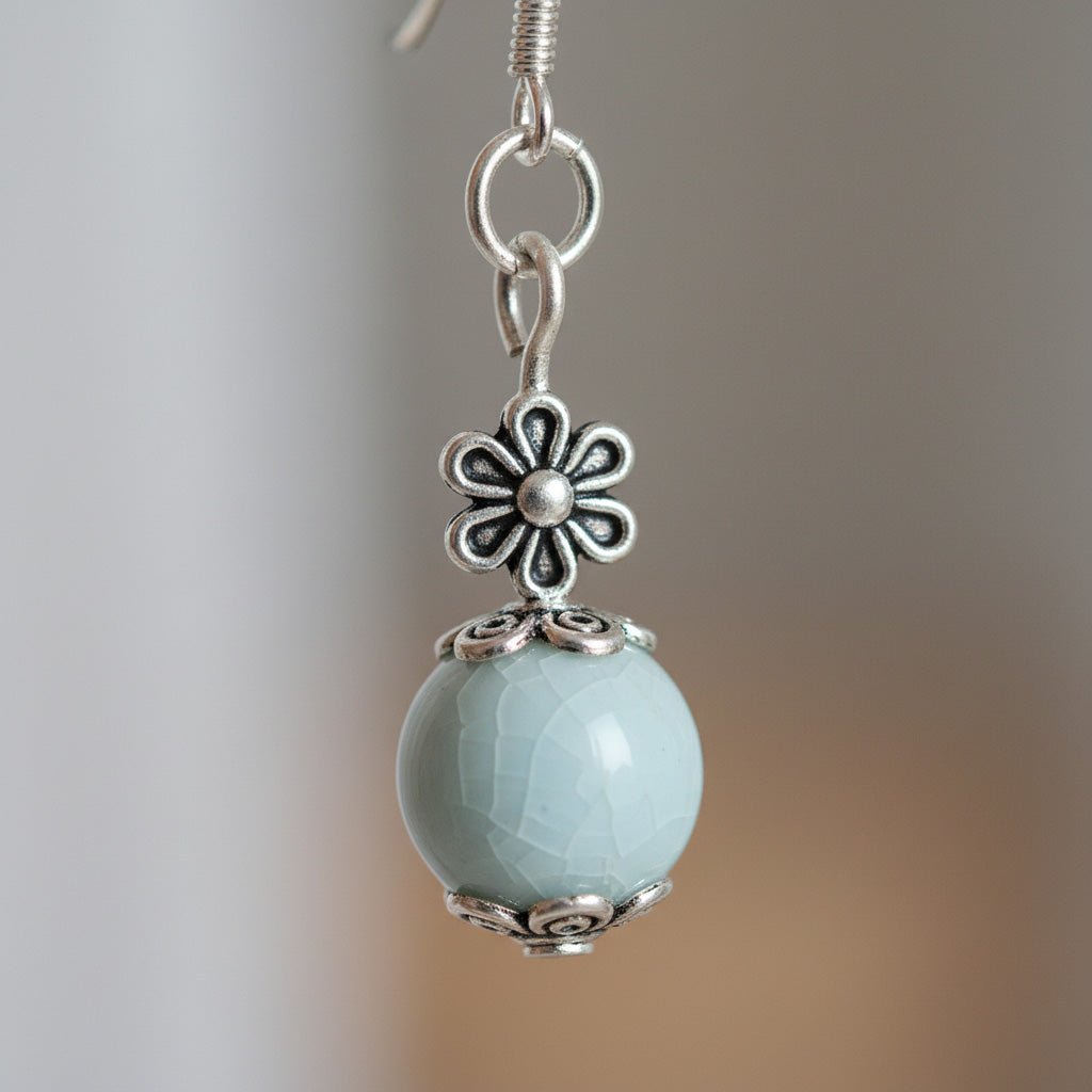 Light blue Earrings ES001